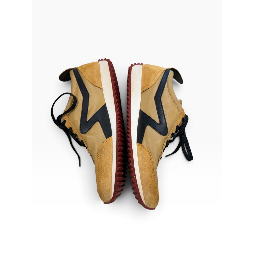 Rag & Bone Retro Runner Sneakers Mustard Yellow Suede Nylon W9.5 - Picture 13 of 16